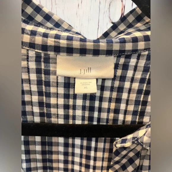 J. Jill Navy and White Plaid Dress - Picture 2 of 2